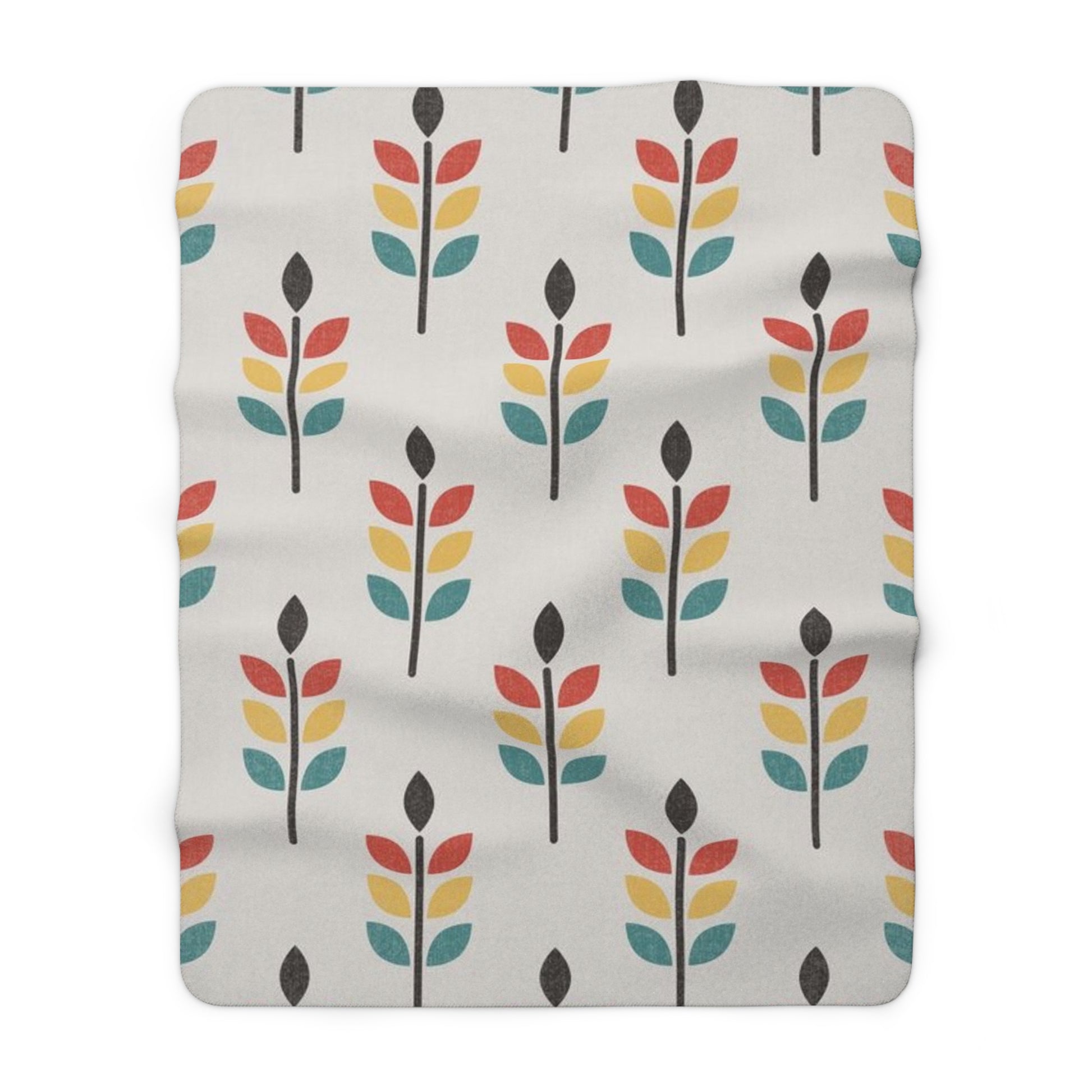 Cozy Floral Sherpa Fleece Blanket