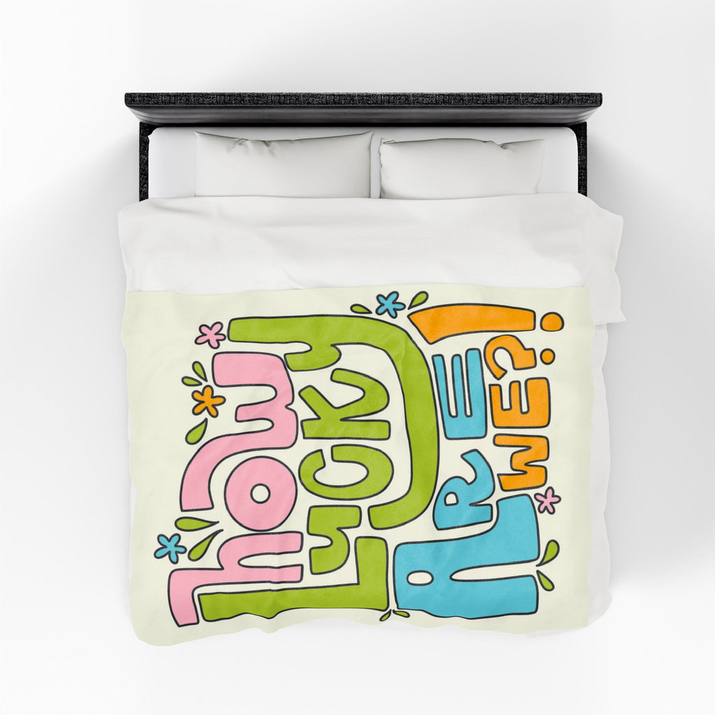 Lucky Charm Velveteen Plush Blanket
