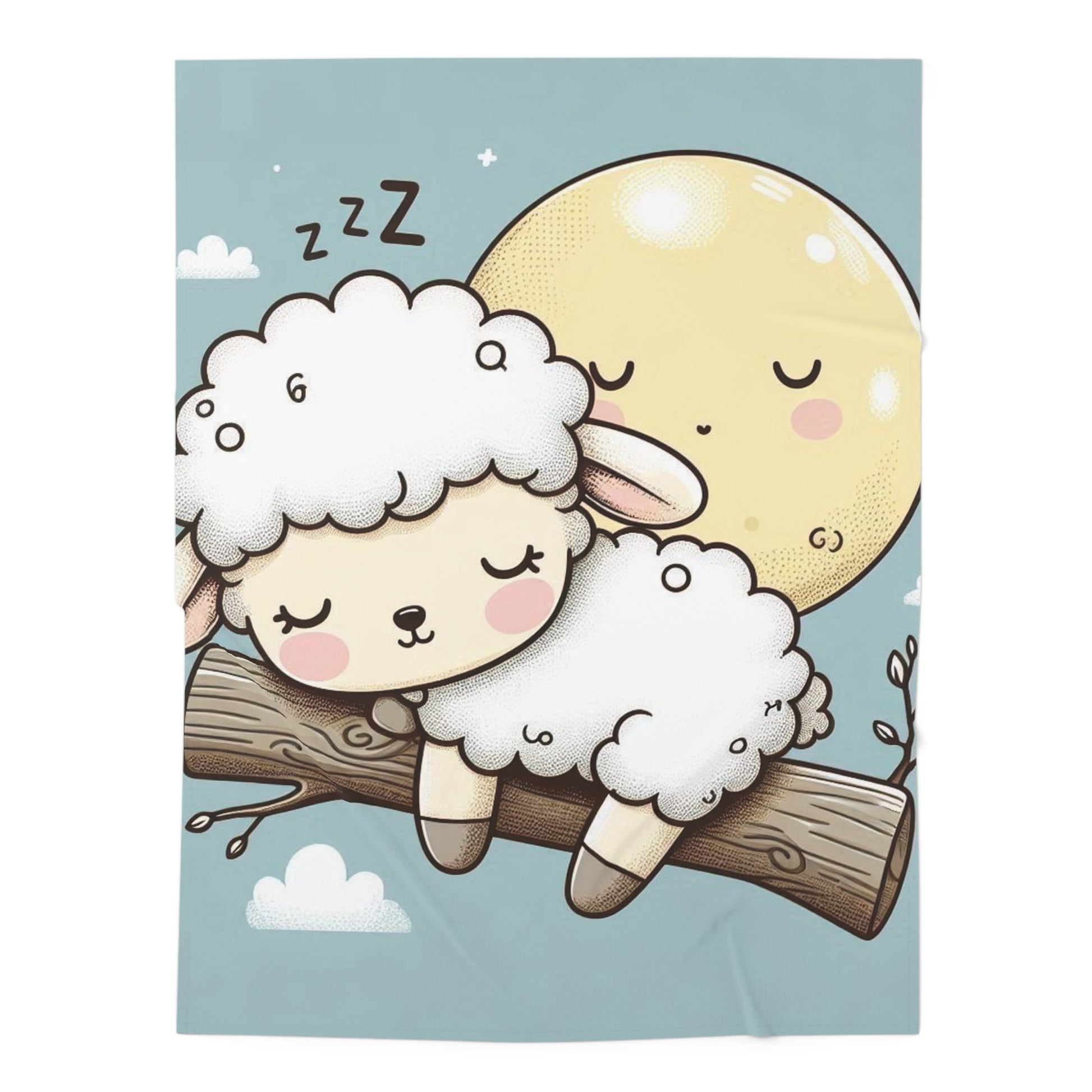 Cozy Cartoon Baby Swaddle Blanket - Cute Sheep Design