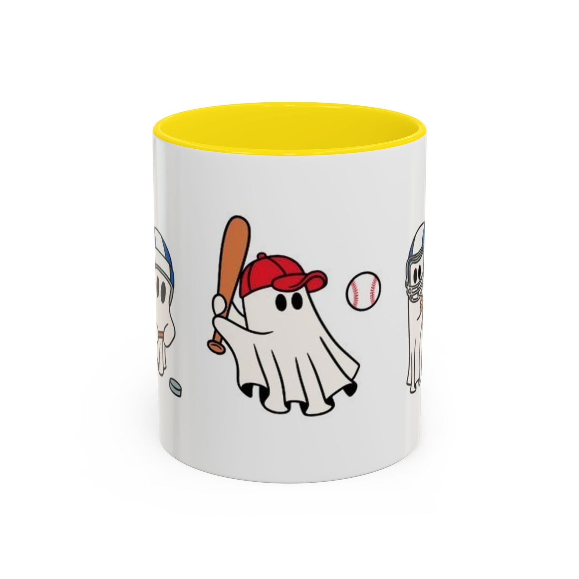 Whimsical Sports Ghost Coffee Mug - Fun Ghost Drawing