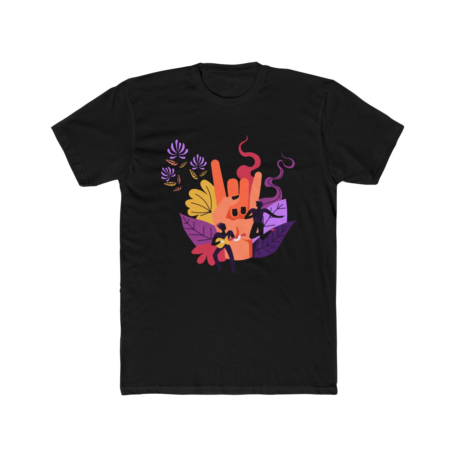 Colorful Hand Gesture Cotton Tee Unisex Graphic T-Shirt