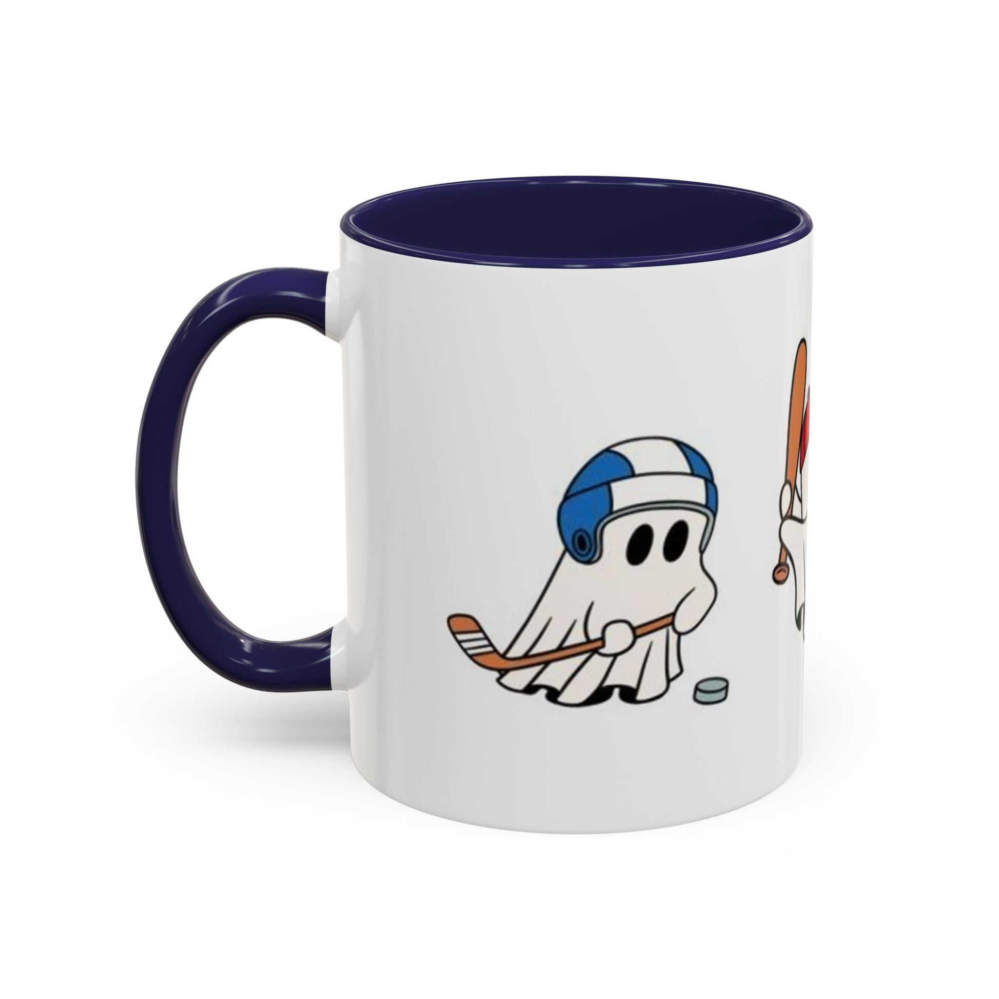 Whimsical Sports Ghost Coffee Mug - Fun Ghost Drawing