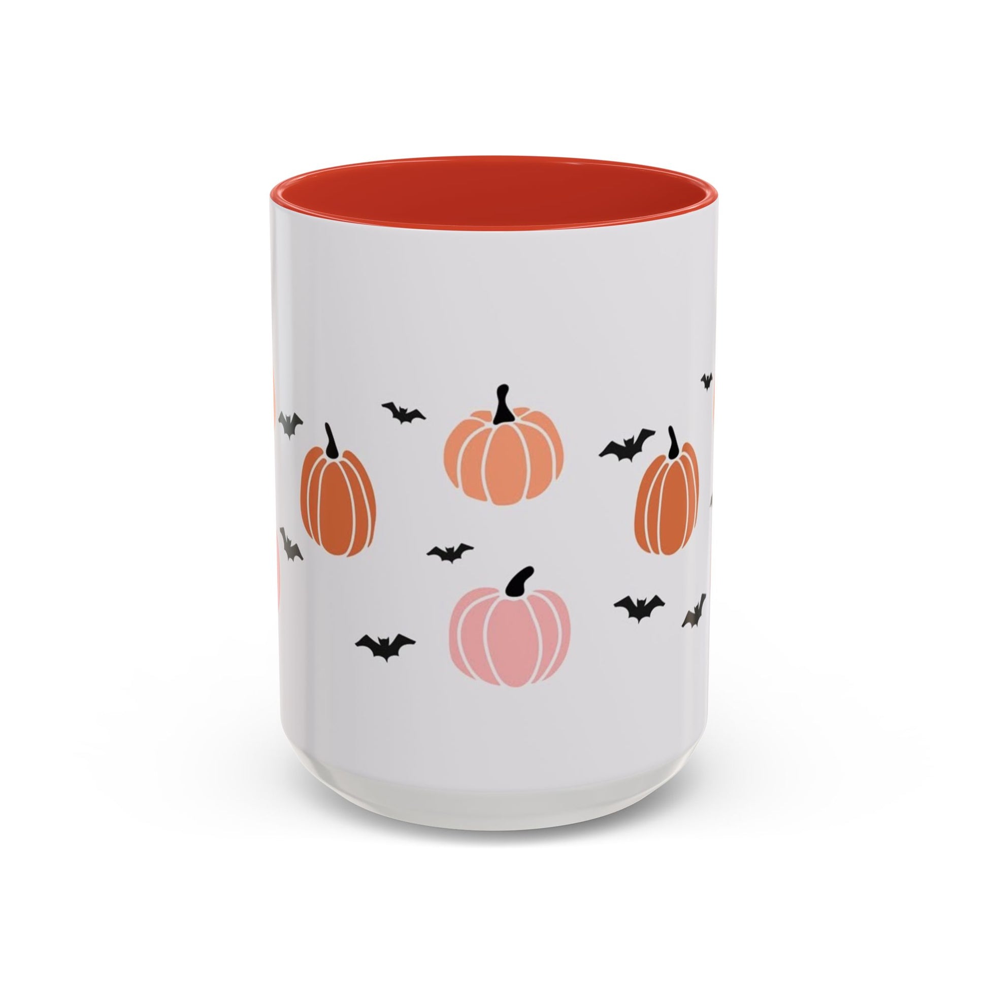 Halloween Accent Coffee Mug with Pumpkins and Bats