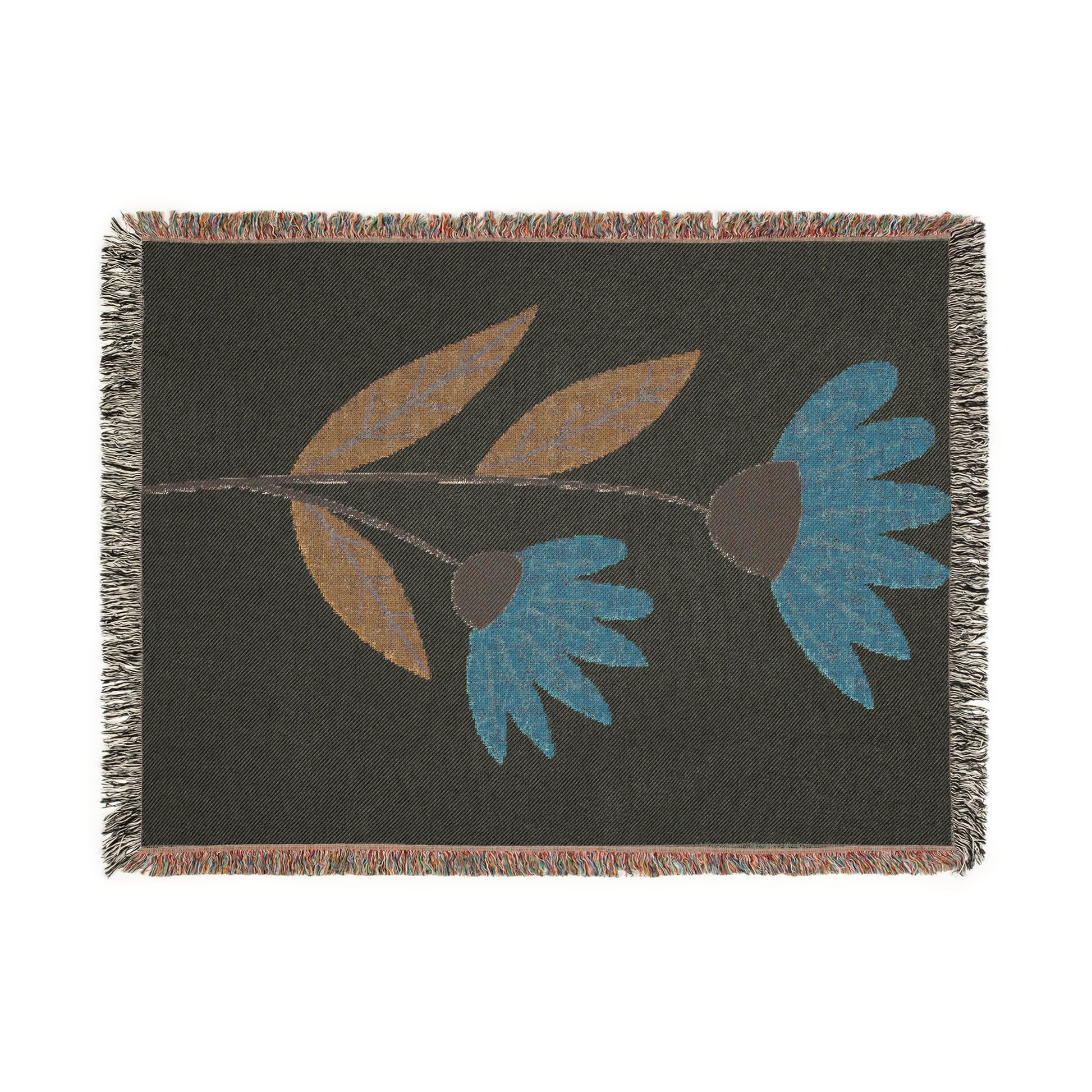 Floral Woven Blanket for Cozy Living Spaces