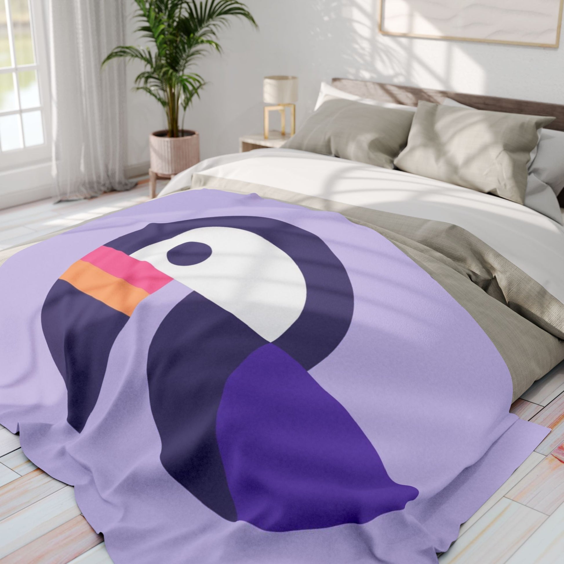 Colorful Toucan Arctic Fleece Blanket