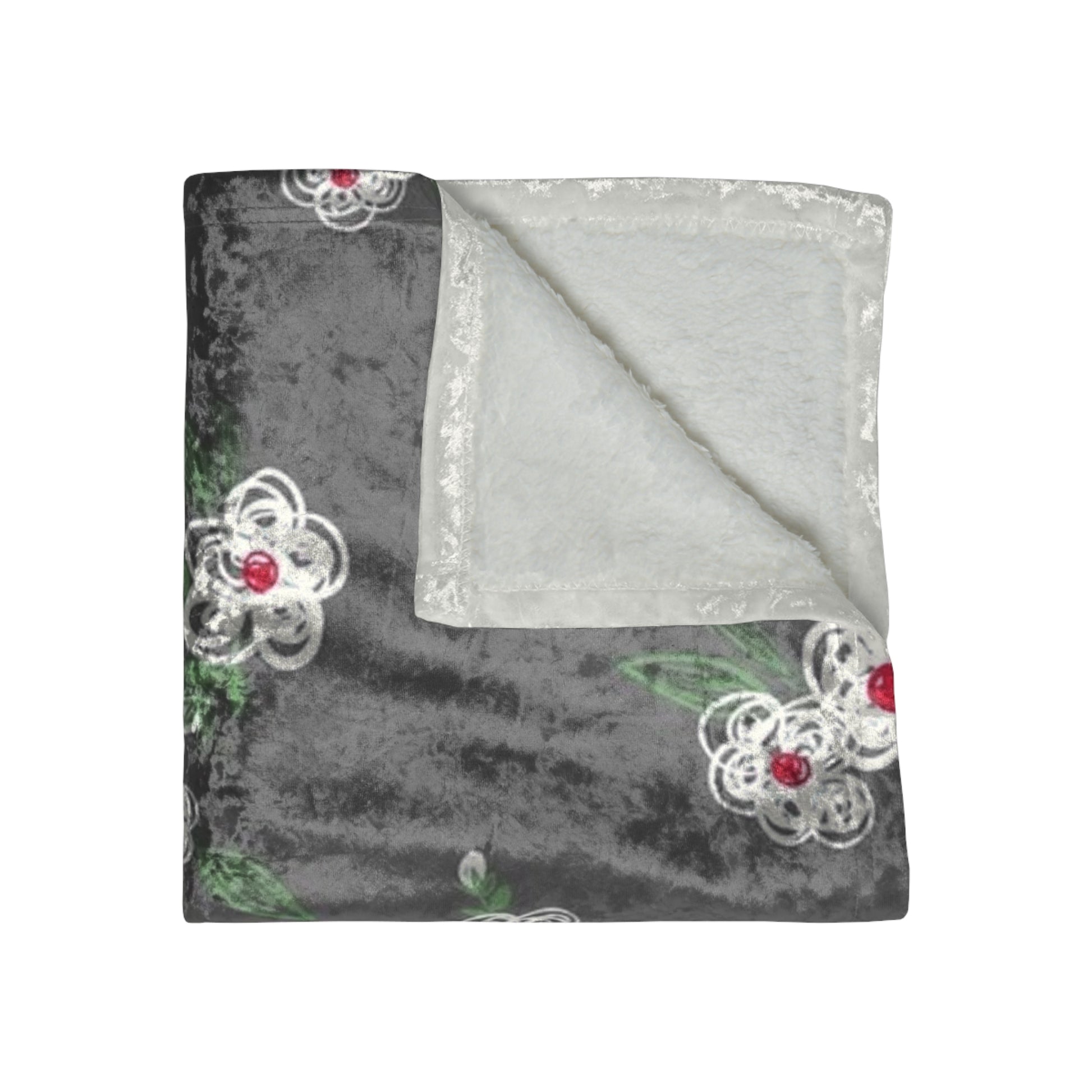 Cozy Floral Crushed Velvet Blanket | Soft Home Decor