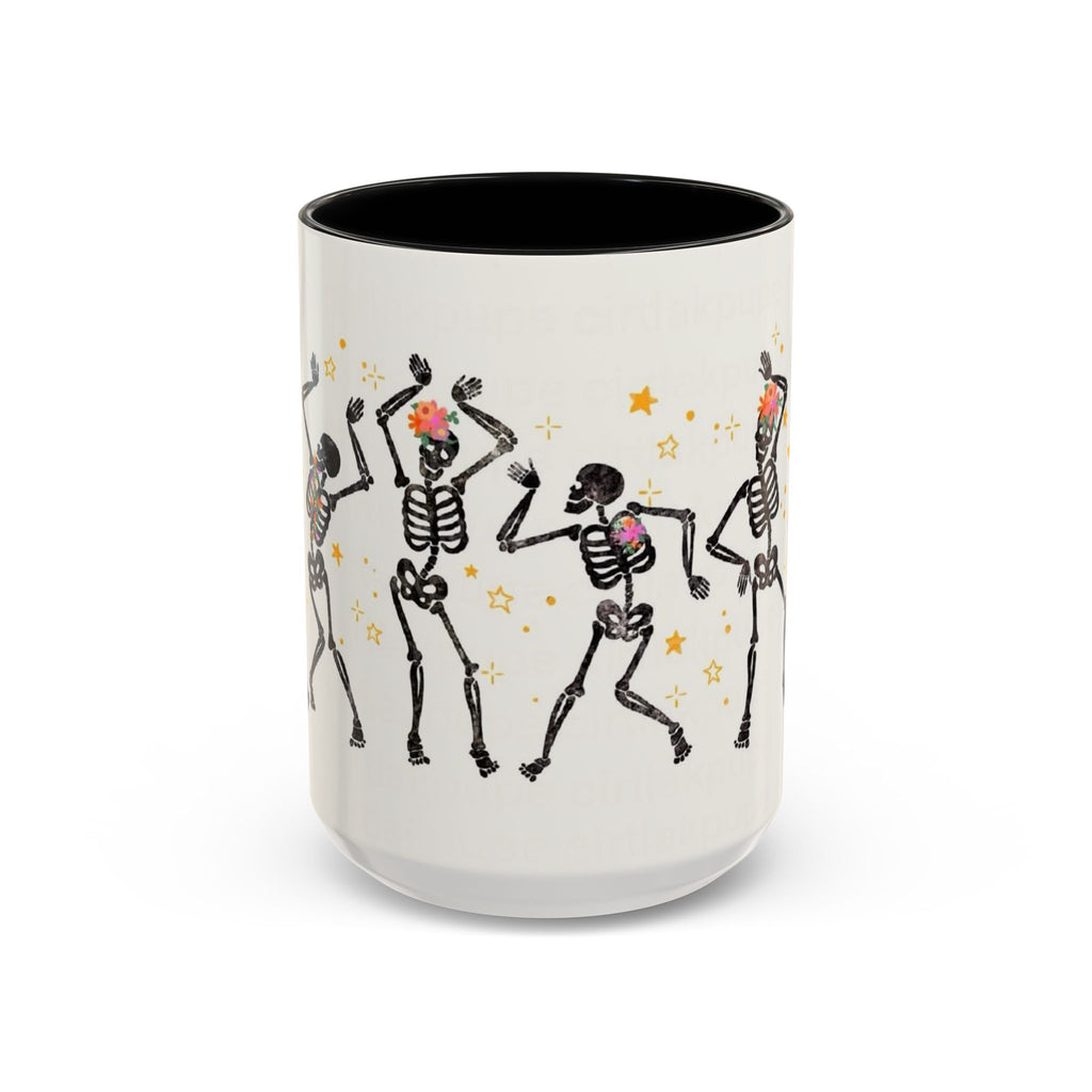 Whimsical Skeleton Dancing Mug - Perfect for Halloween