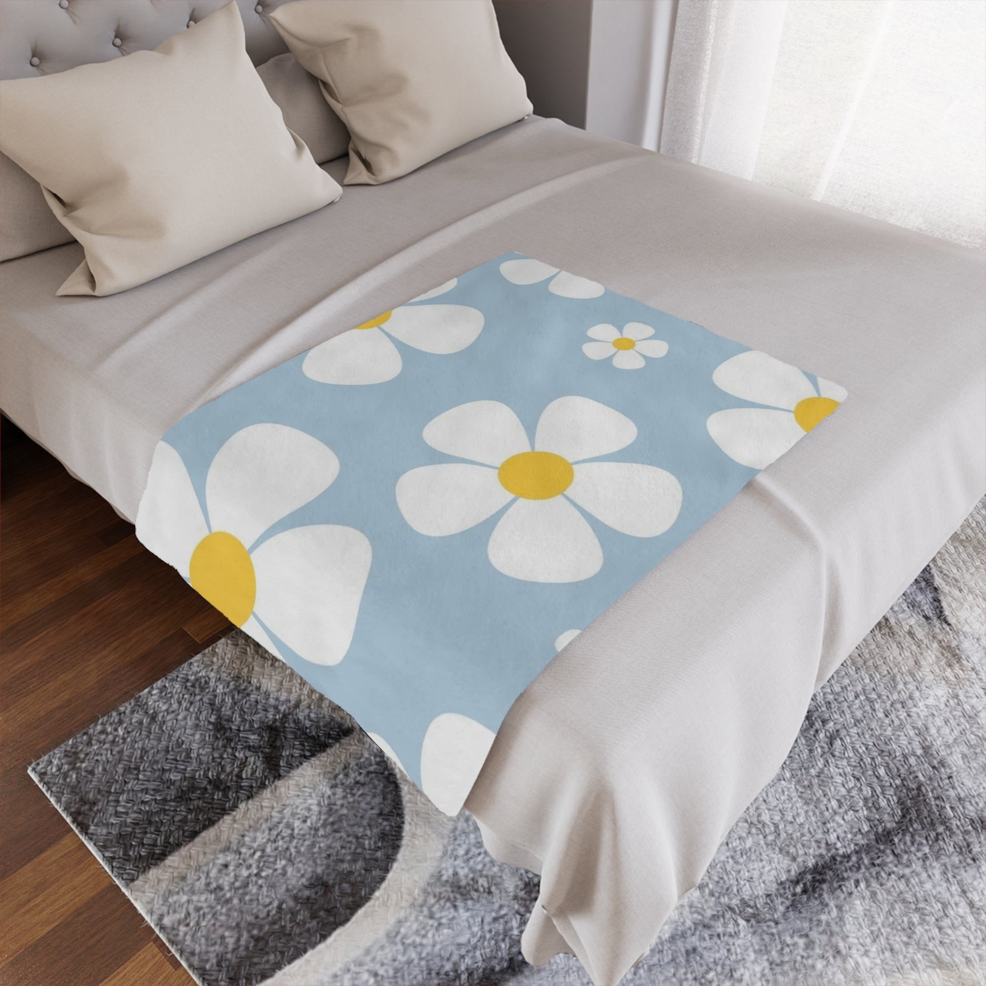 Floral Minky Blanket - Cozy Throw Blanket for Kids