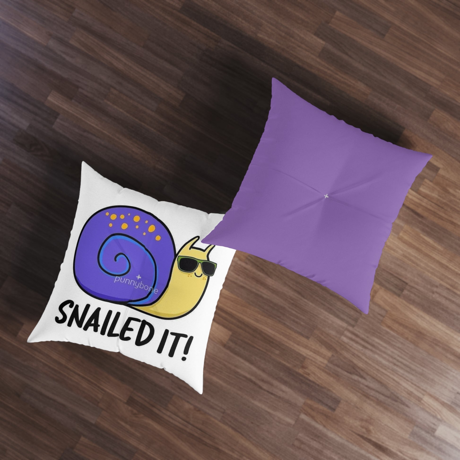 Snailed It! Tufted Floor Pillow