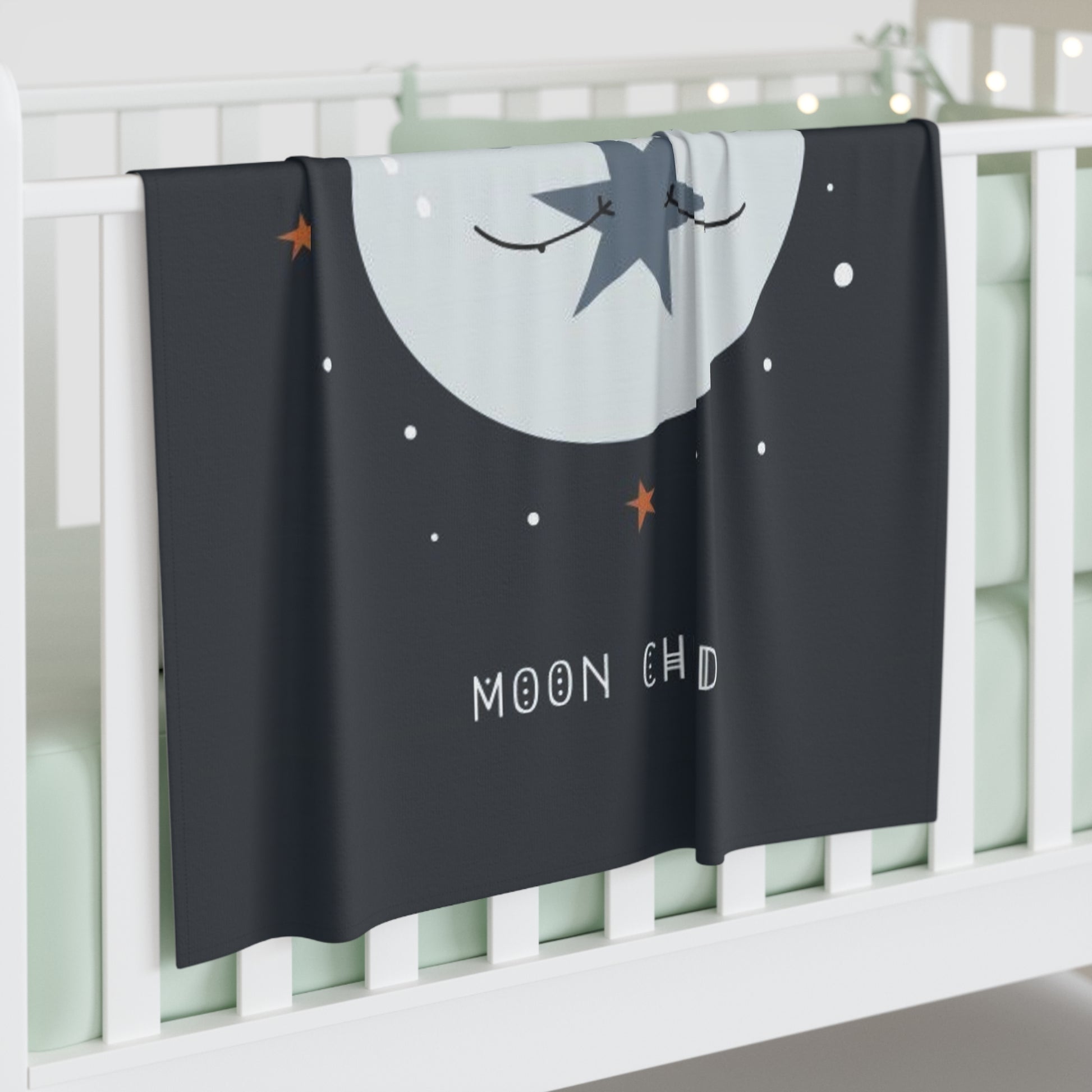 Cute Moon-Themed Baby Swaddle Blanket - Soft Infant Wrap for Newborns