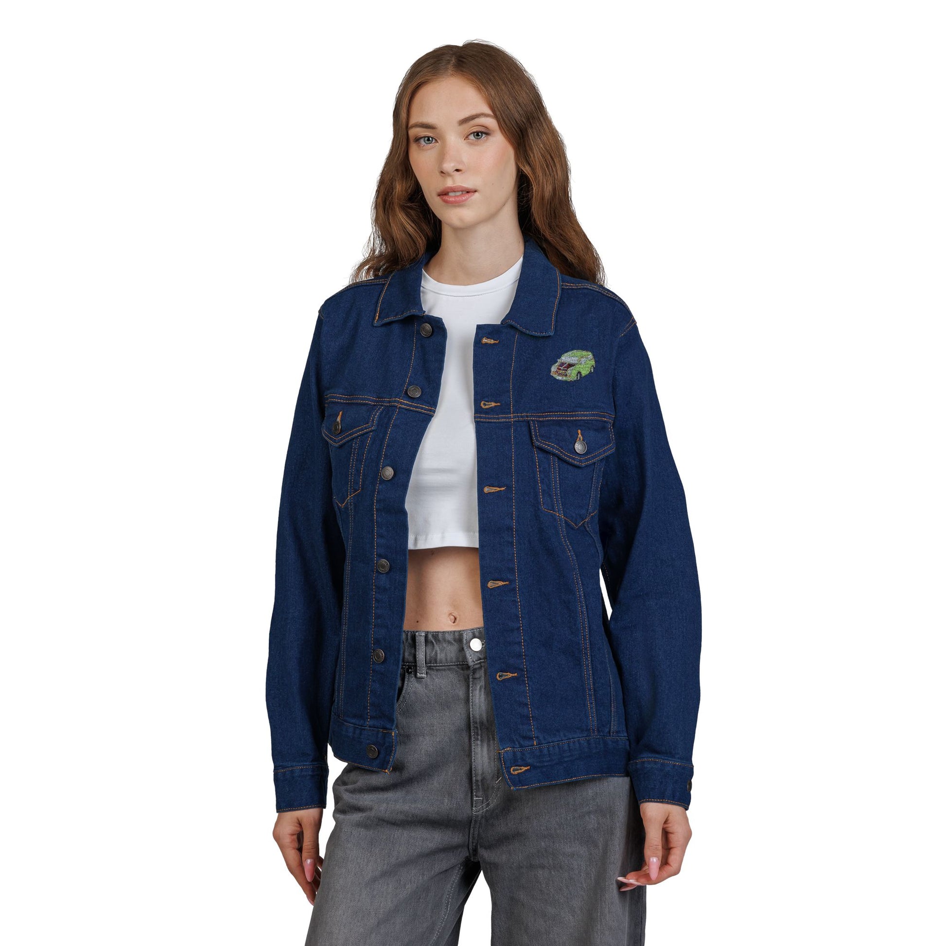 Stylish Unisex Embroidered Denim Jacket