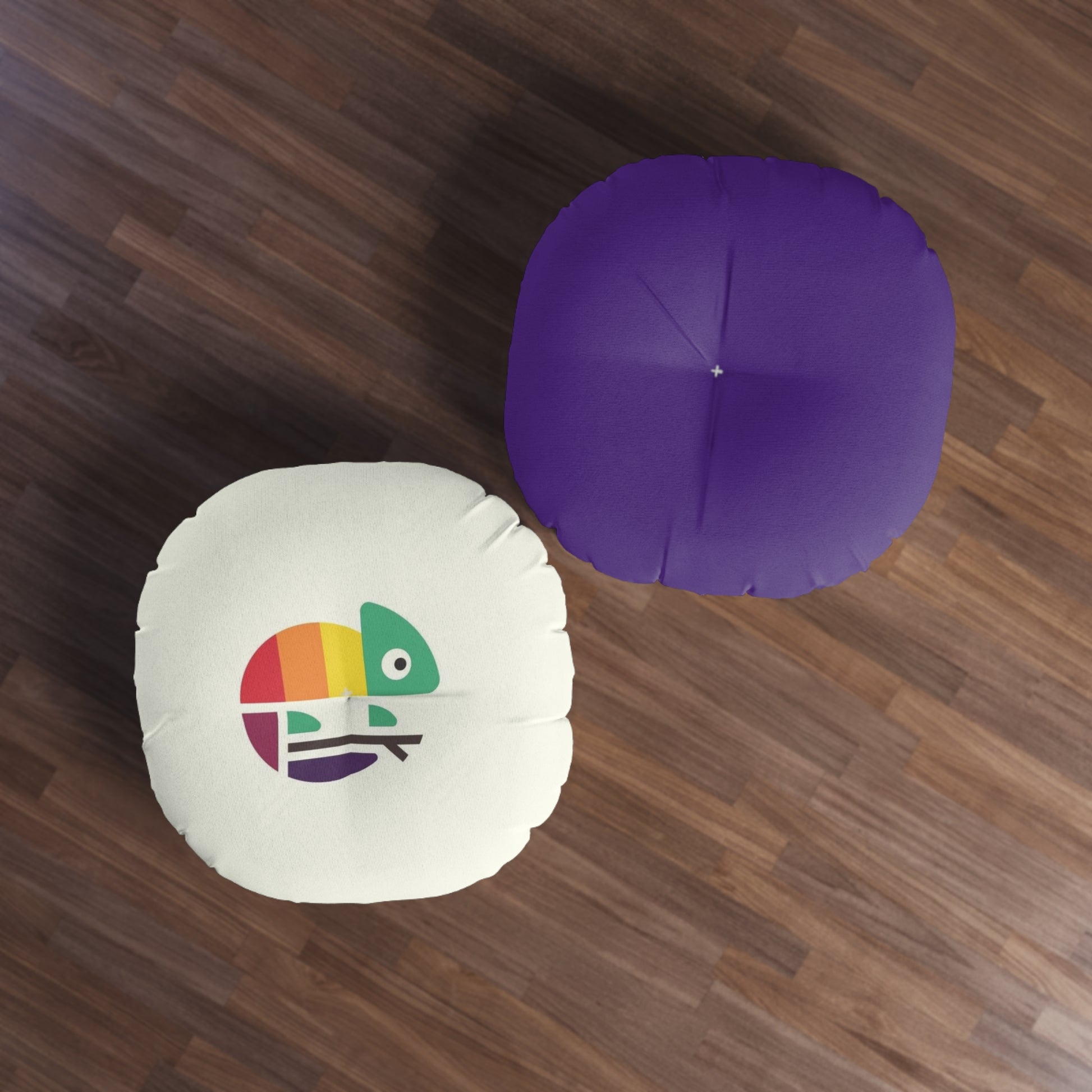 Vibrant Tufted Floor round cushion
