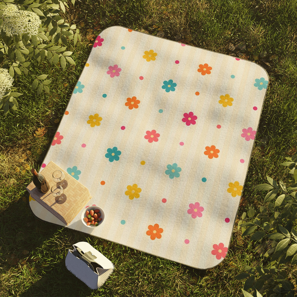Vibrant Floral Picnic Blanket | Colorful Outdoor Blanket